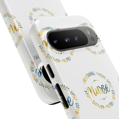 Google Pixel Tough Case - Nurse Circle  - White