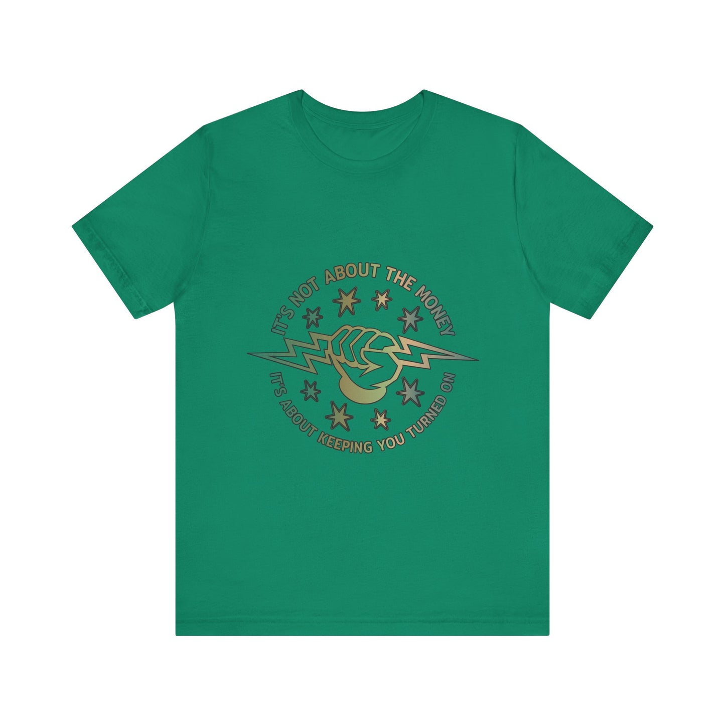 Lineman T-shirt - Its Not About The Money-copper patina