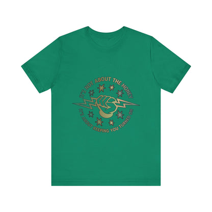 Lineman T-shirt - Its Not About The Money-copper patina