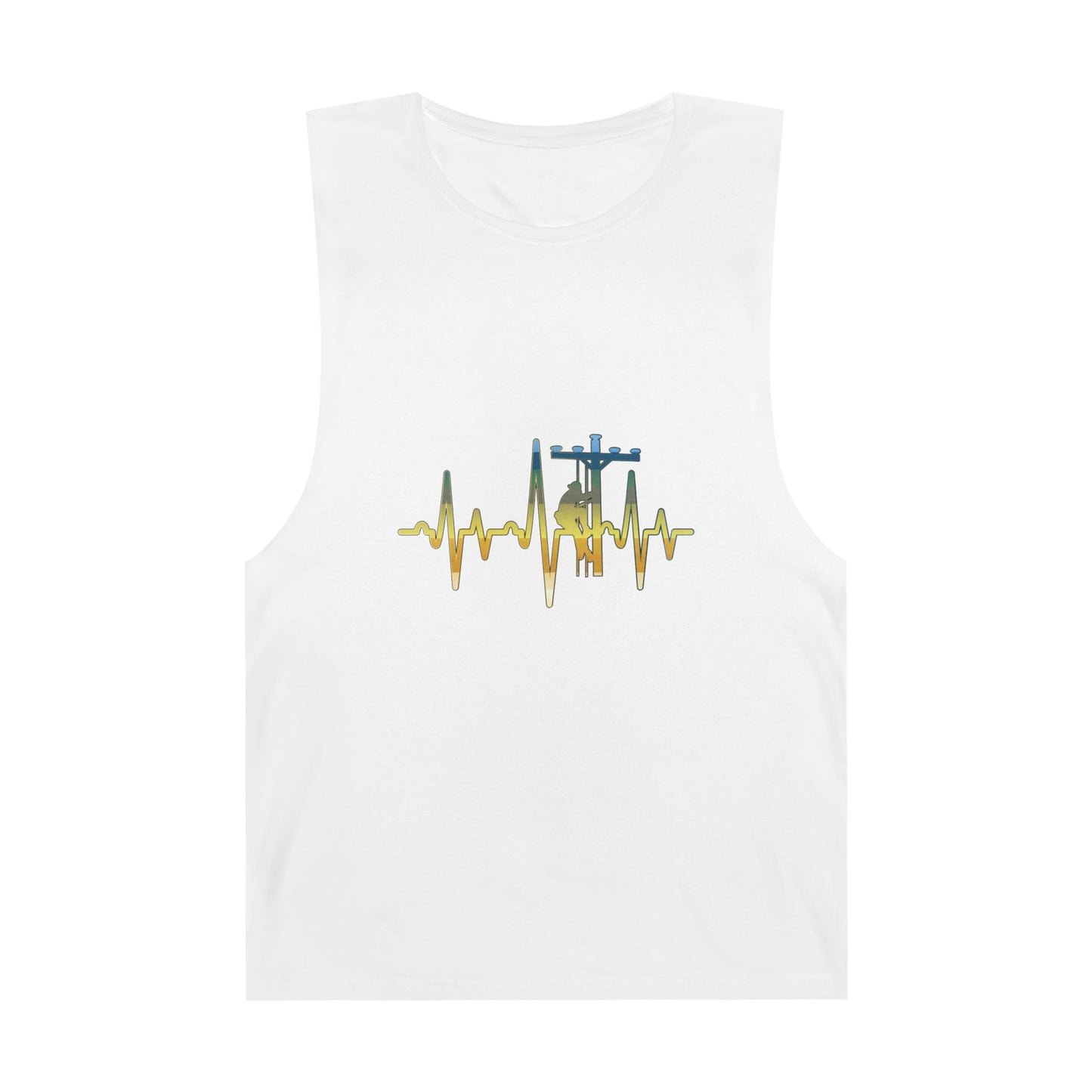 Lineman Tank- Lineman Heartbeat - colored chrome