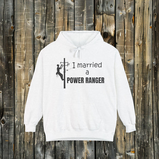 Comfort Colors Hoodie - I Married a Power Ranger (male)