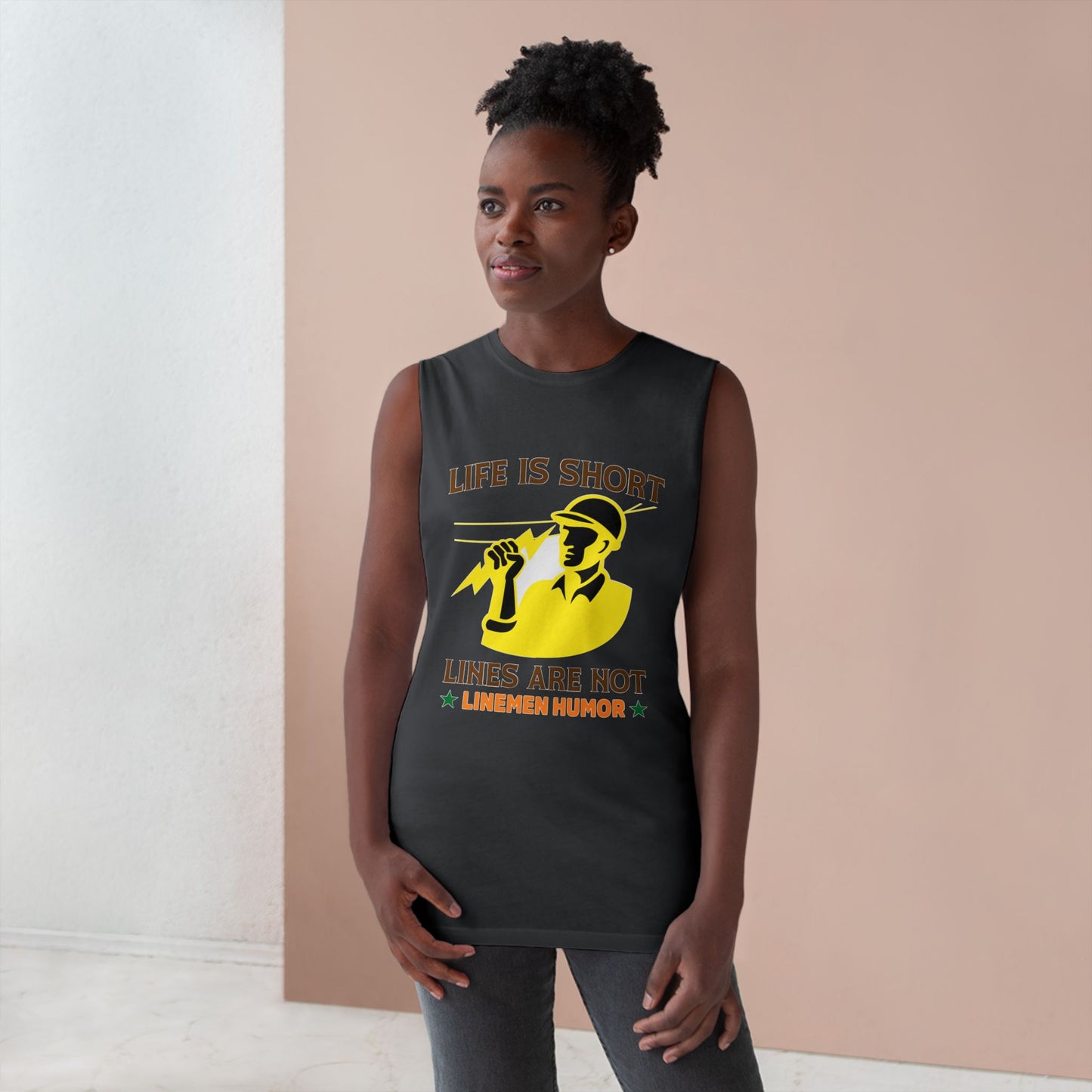 Lineman Tank - Life Is Short Lines Are Not-color