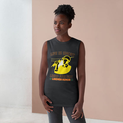Lineman Tank - Life Is Short Lines Are Not-color