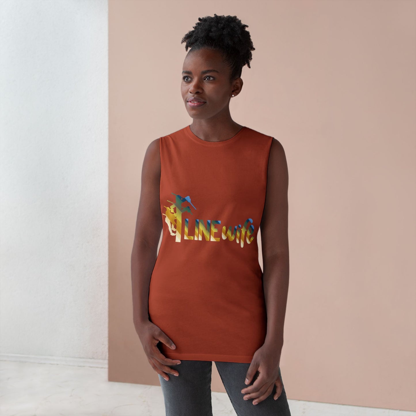 Lineman Tank - lineman-wife colored chrome