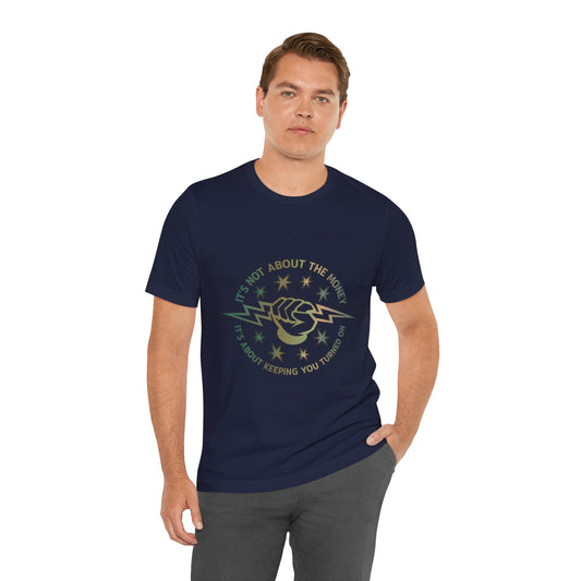 Lineman T-shirt - Its Not About The Money-copper patina