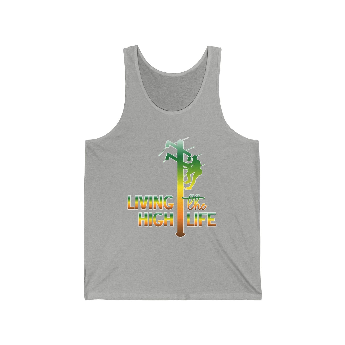 Lineman T-shirt - living the high life - gradient