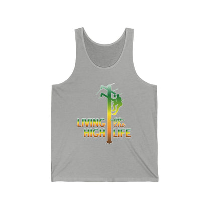 Lineman T-shirt - living the high life - gradient