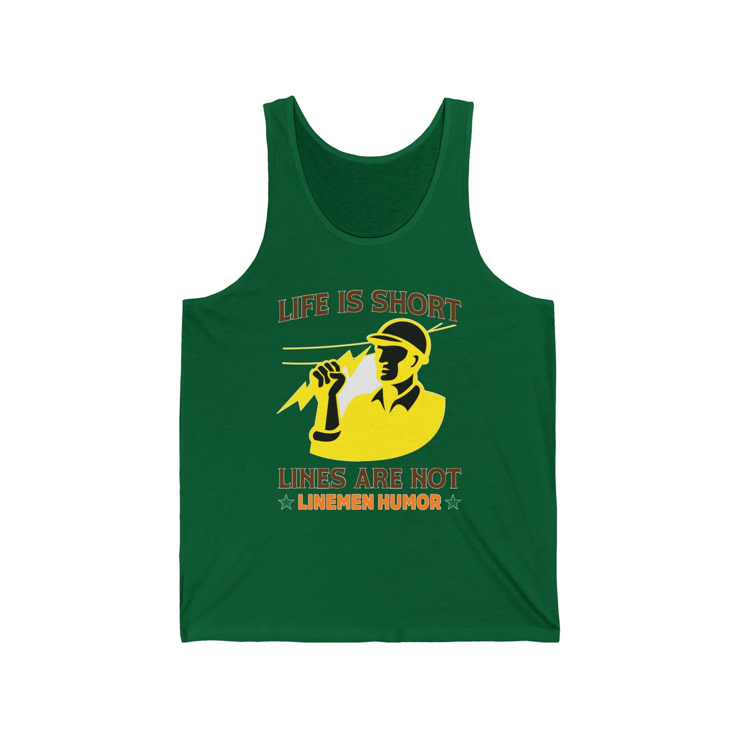 Lineman Tank - Life Is Short Lines Are Not-color