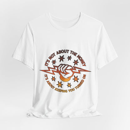 Lineman T-shirt - Its Not About The Money-sky 24