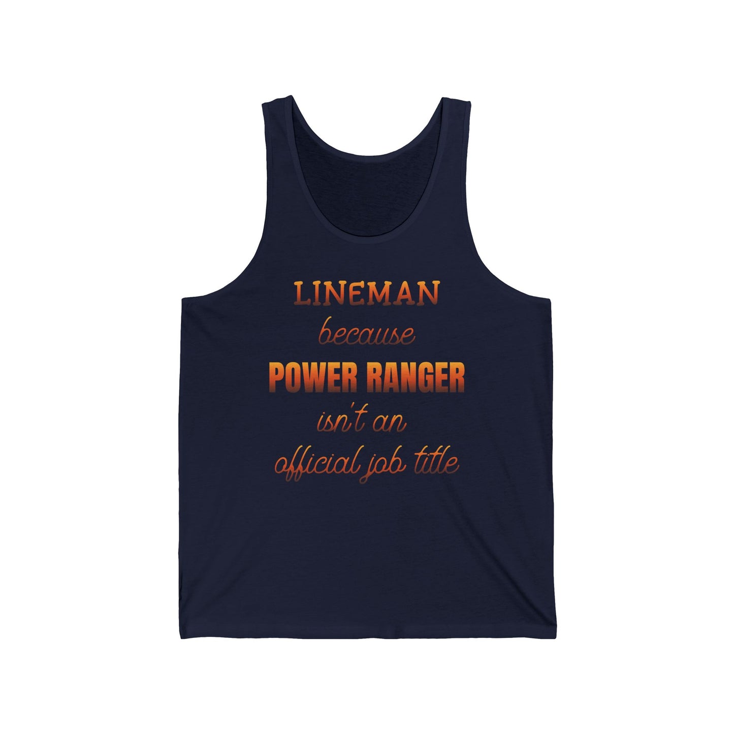 Lineman Tank - Power Ranger job title sky 24