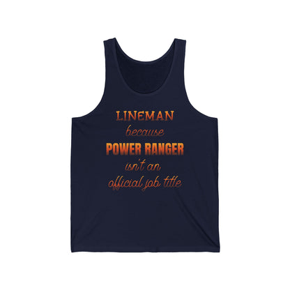 Lineman Tank - Power Ranger job title sky 24