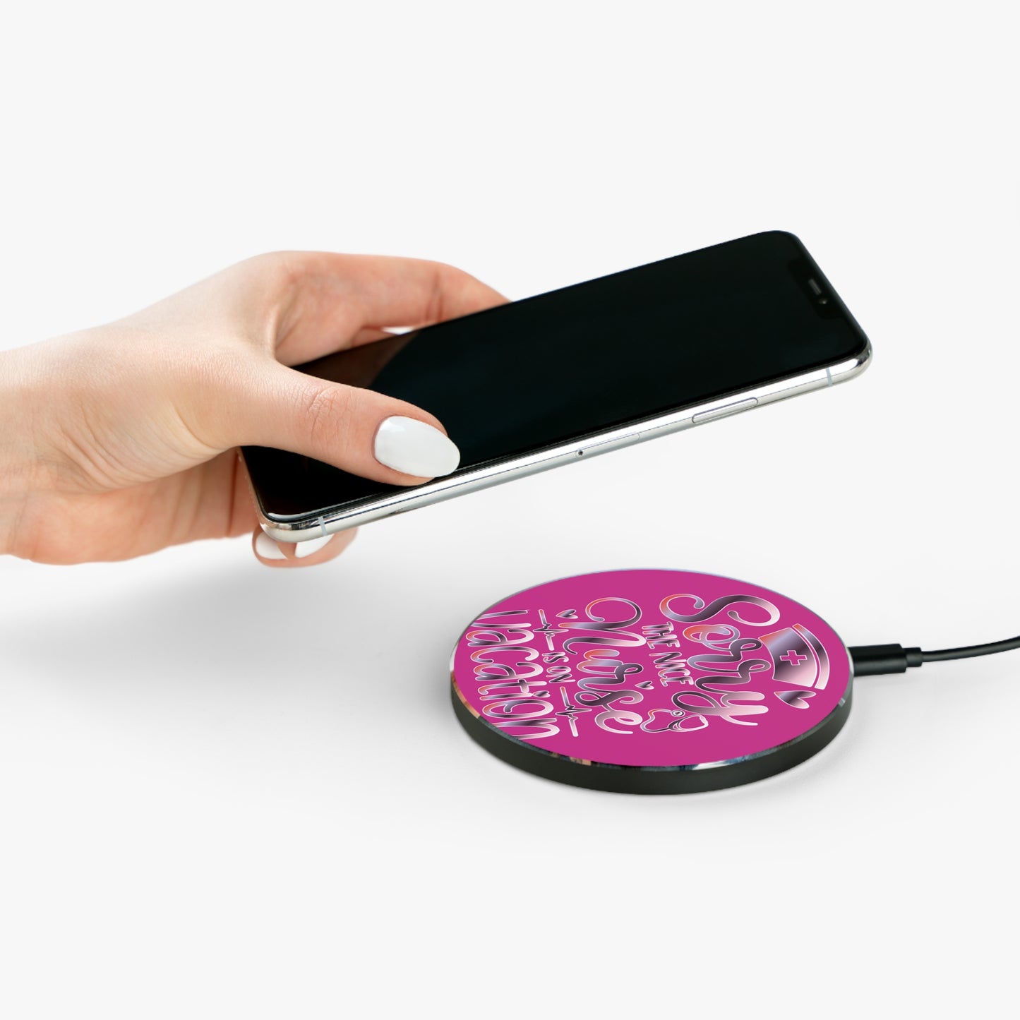 Nice Nurse Vacation Wireless Charger | Fast Charging Pad for Healthcare Professionals