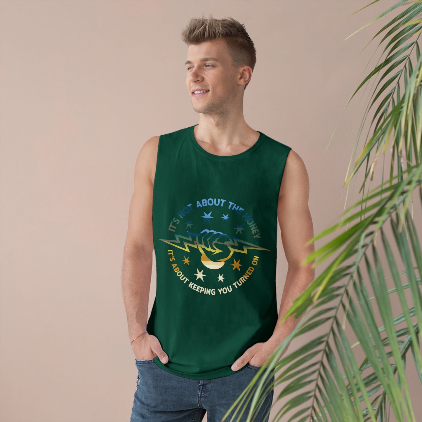 Lineman Tank - Its Not About The Money-colored chrome