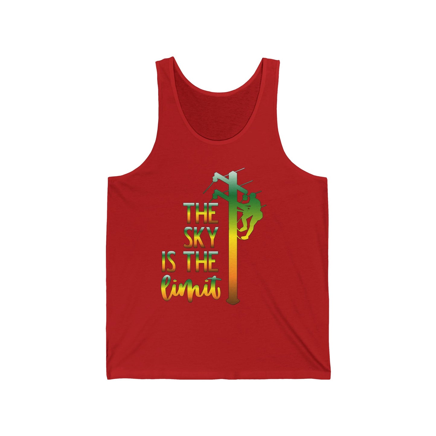 Lineman T-shirt - the-sky-is-the-limit-lineman gradient