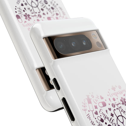 Google Pixel Tough Case - Monogram Heart 1 - White