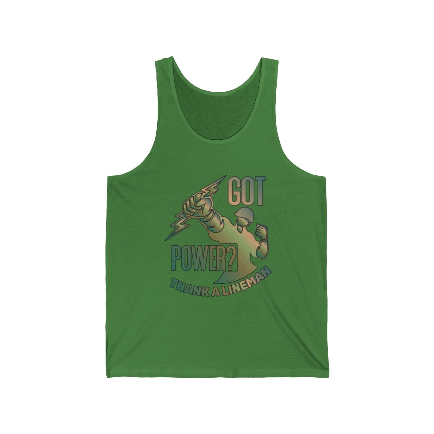 Lineman Tank - Got Power Thank A Lineman - copper patina