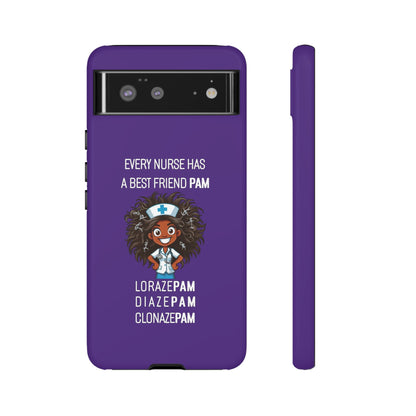 Nurse Google Pixel Tough Case - Every Nurse Has a Friend Named PAM Design (2) - Dark Purple