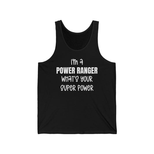 Lineman Tank - power ranger super power white