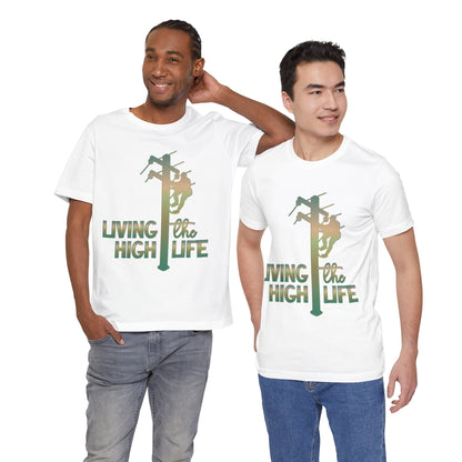 Lineman T-shirt - living the high life - copper patina