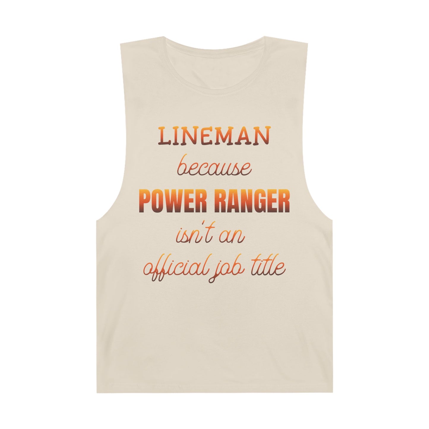 Lineman Tank - Power Ranger job title sky 24