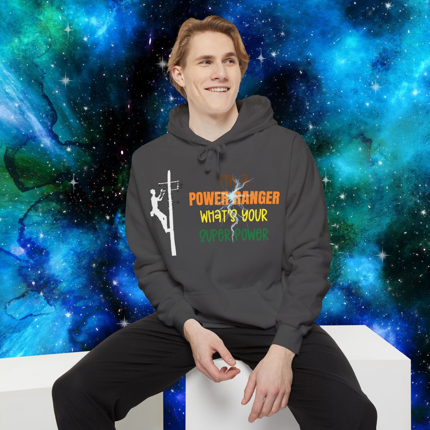 Comfort Colors Hoodie - I'm a Power Ranger What's Your Super Power (male)