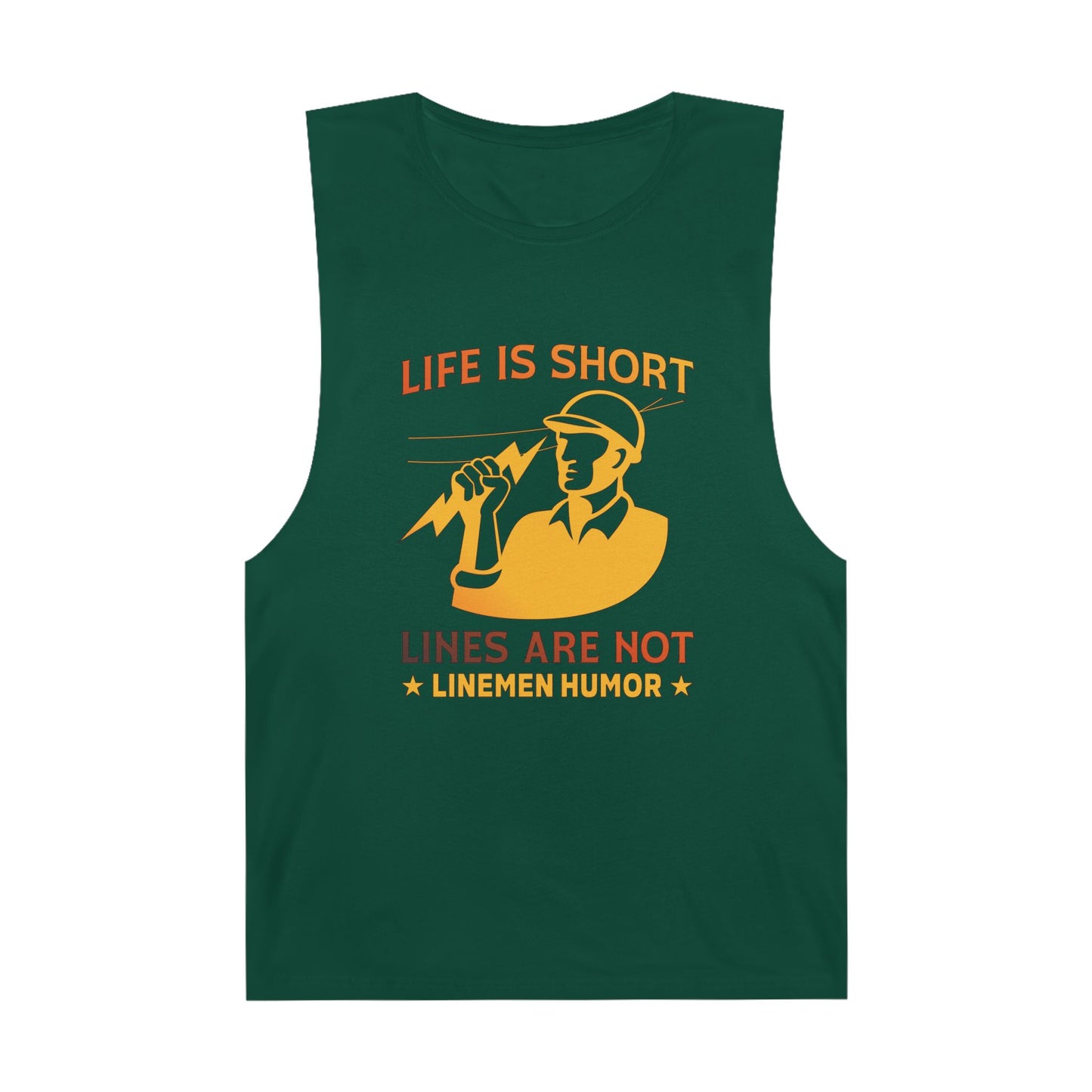 Lineman Tank - Life Is Short Lines Are Not-sky 24