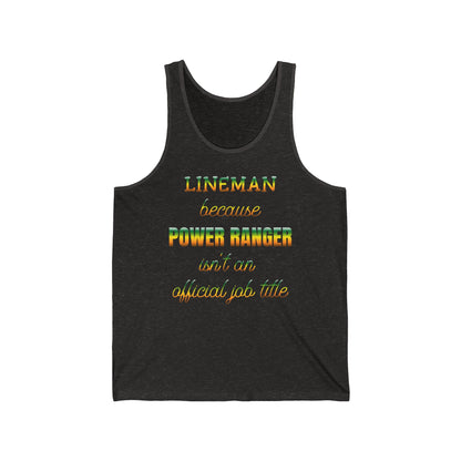 Lineman Tank - Power Ranger job title gradient