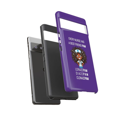 Nurse Google Pixel Tough Case - Every Nurse Has a Friend Named PAM Design (2) - Dark Purple