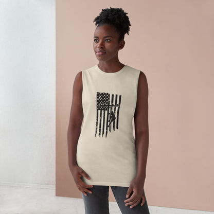 Lineman Tank- Lineman Flag - white offset