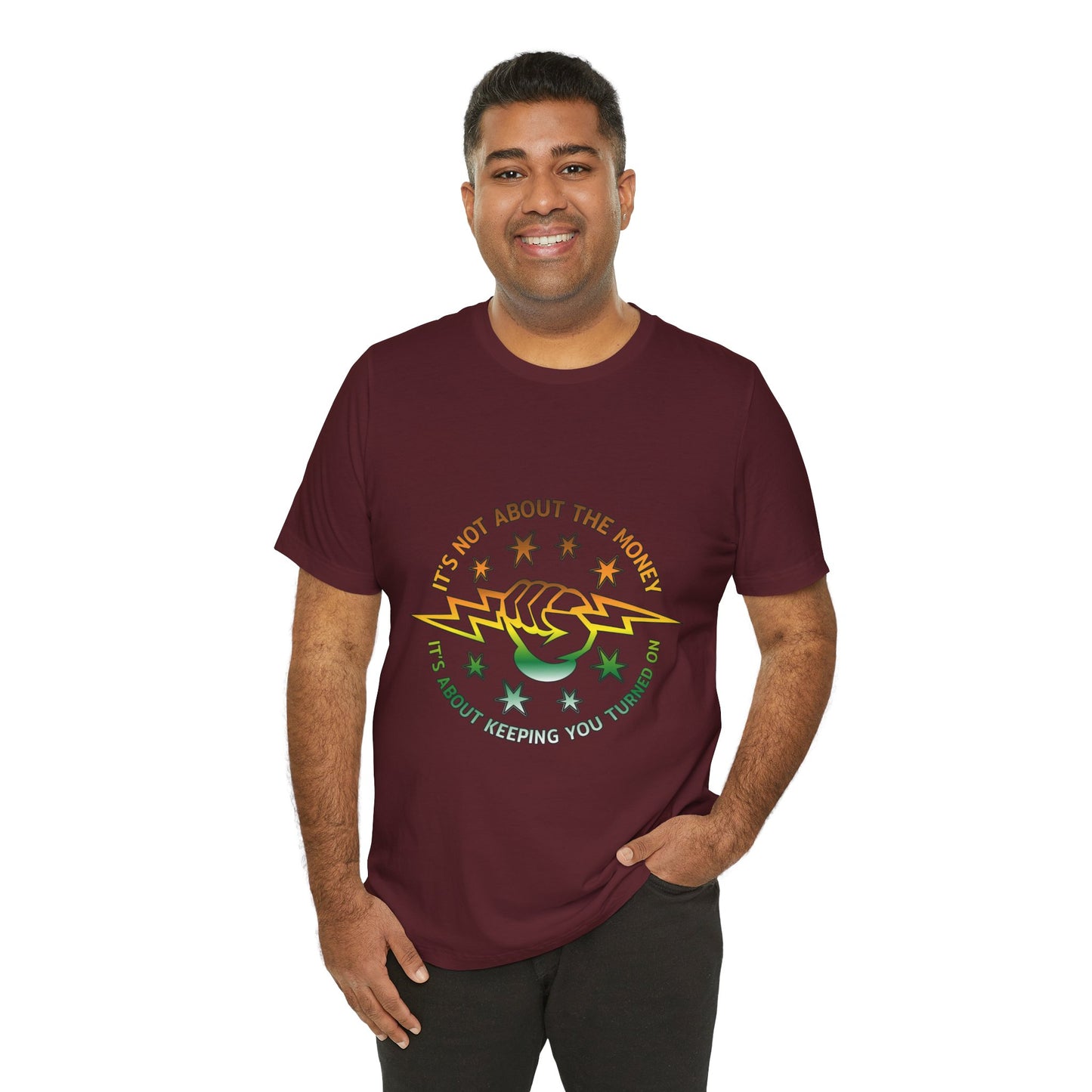 Lineman T-shirt - Its Not About The Money-gradient