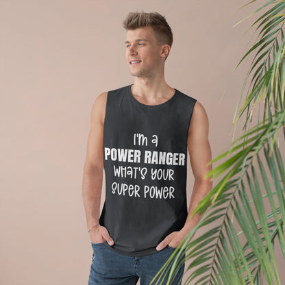 Lineman Tank - power ranger super power white