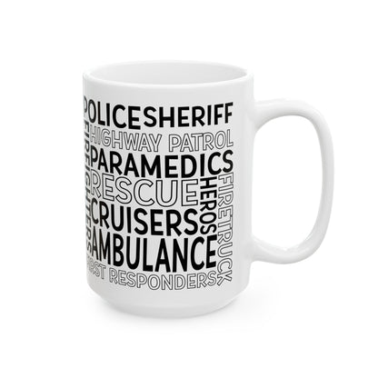 First Responder Subway Art Ceramic Mug, (11oz, 15oz)