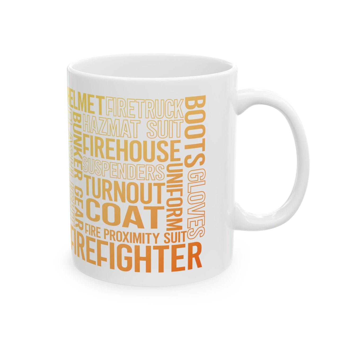 Fire Figther Subway Art color Mug, (11oz, 15oz)