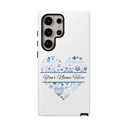 Samsung Tough Case - Nurse Monogram - White