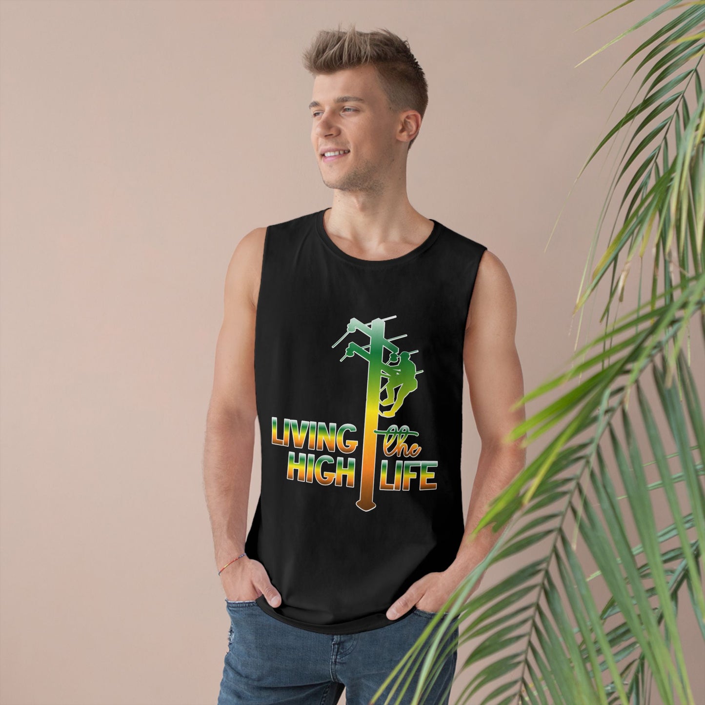 Lineman Tank - living the high life - gradient