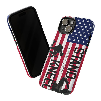 Military iPhone Tough Case - Stand for the Flage, Kneel for the fallen