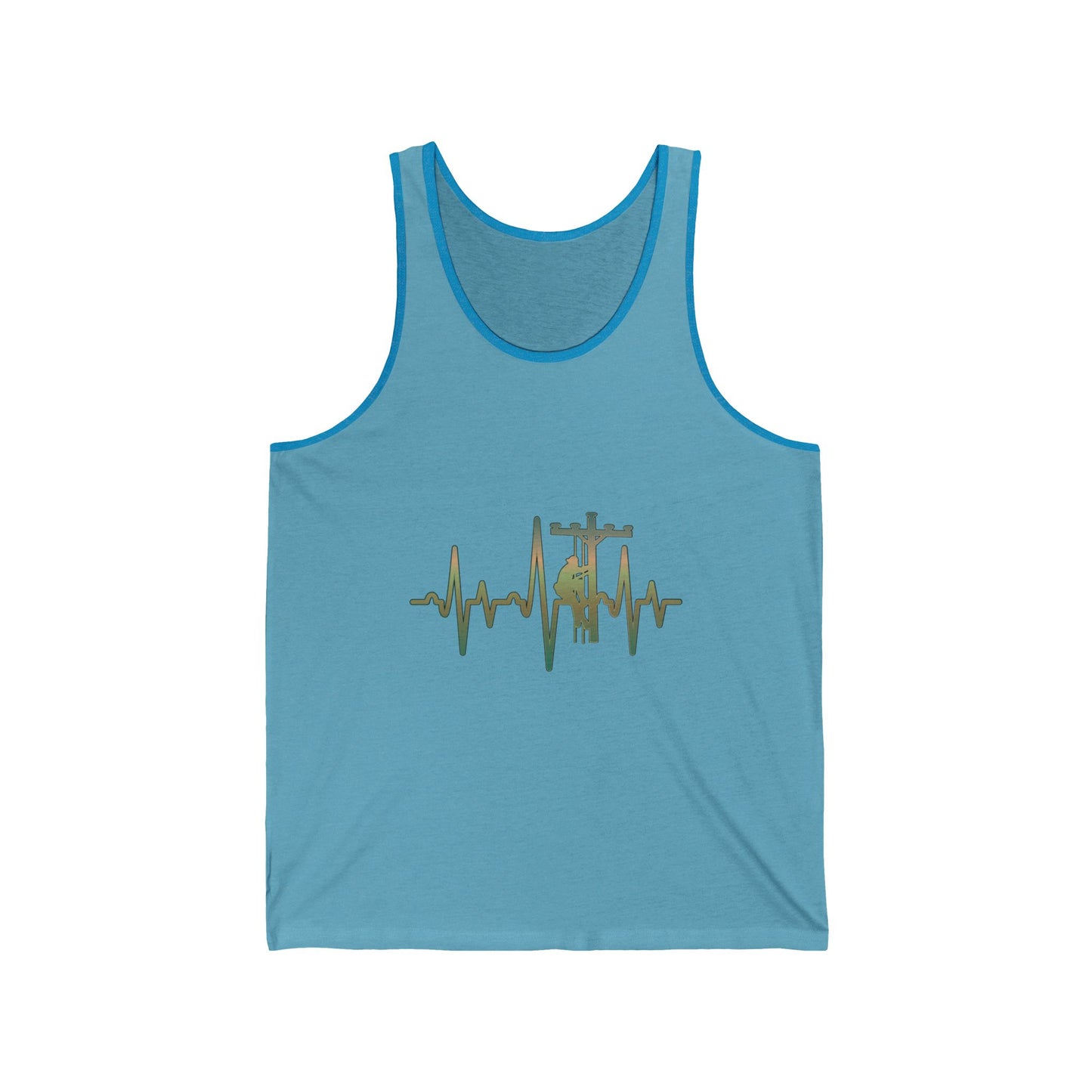 Lineman Tank - Lineman Heartbeat - copper patina