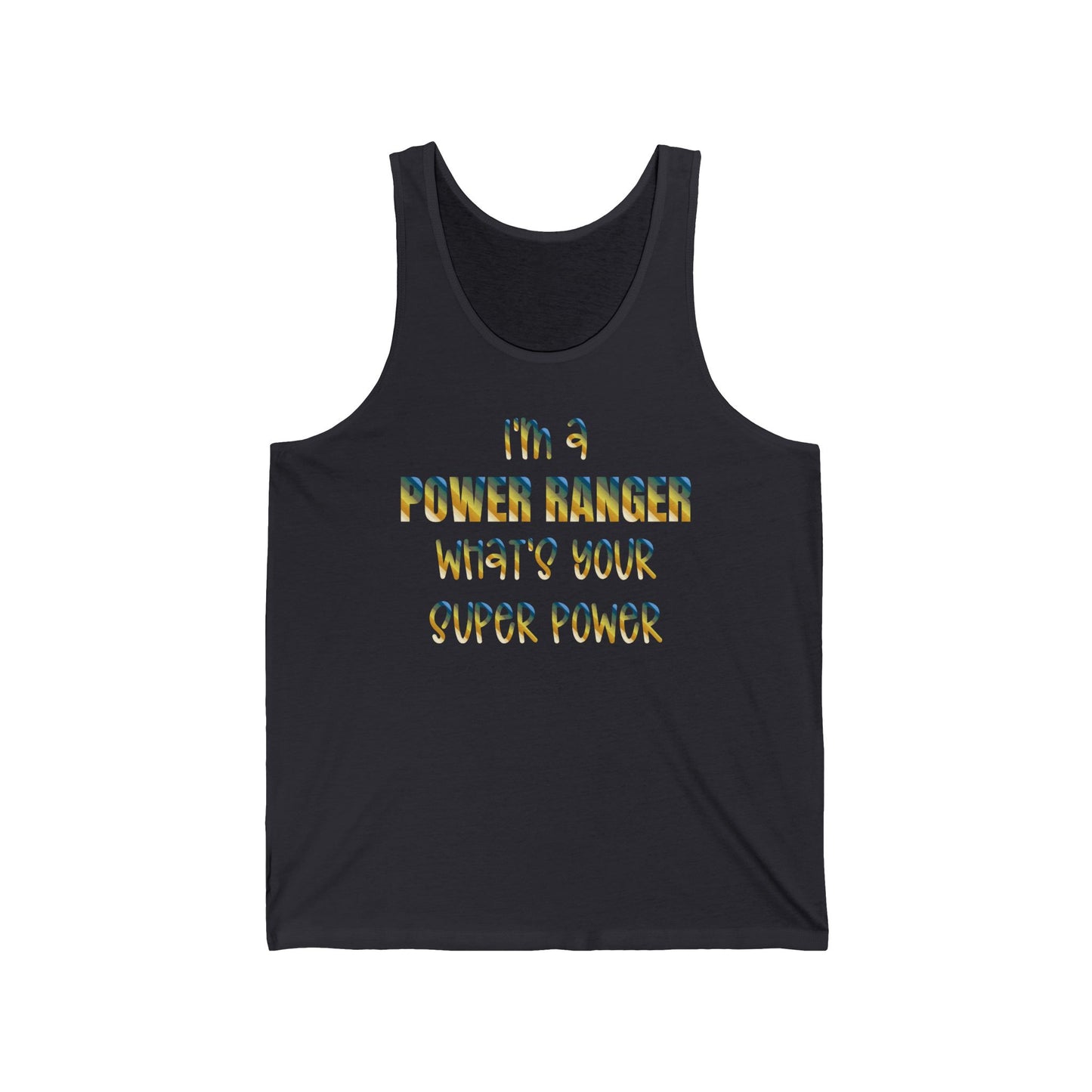 Lineman Tank - power ranger super power colored chrome