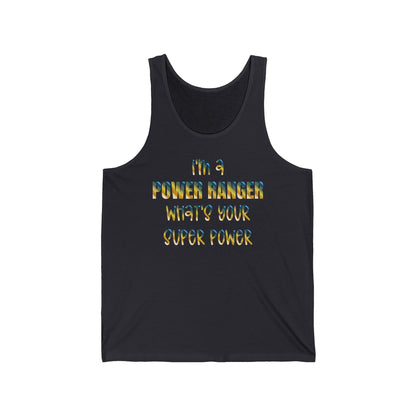 Lineman Tank - power ranger super power colored chrome