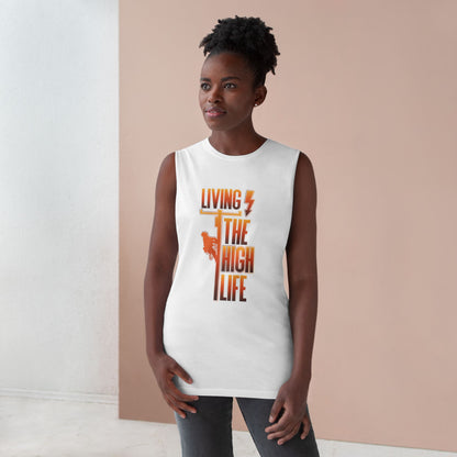 Lineman Tank - Living The High Life-sky 24