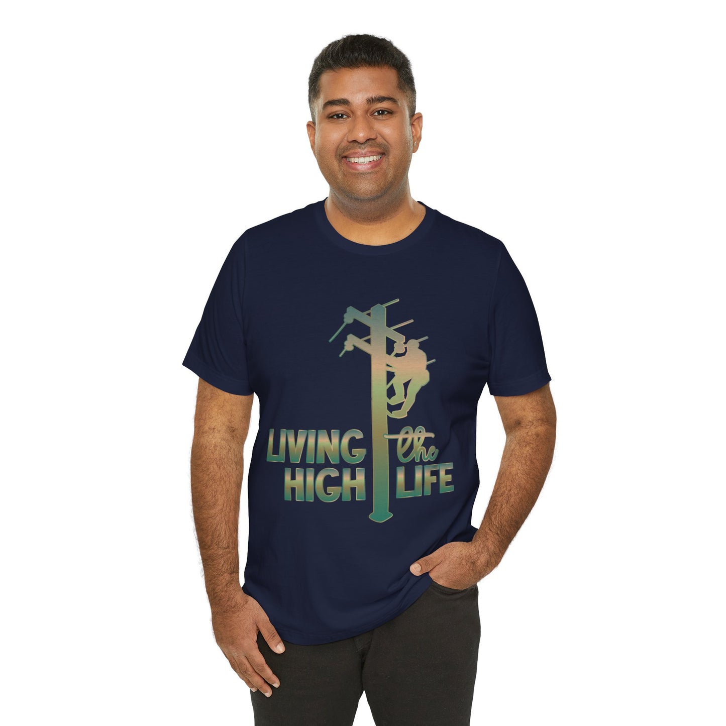 Lineman T-shirt - living the high life - copper patina