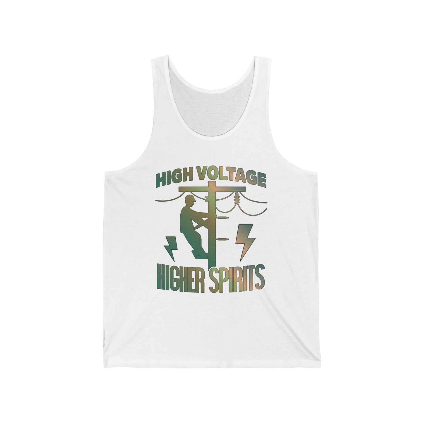 Lineman Tank - High Voltage Higher Spirits-copper patina