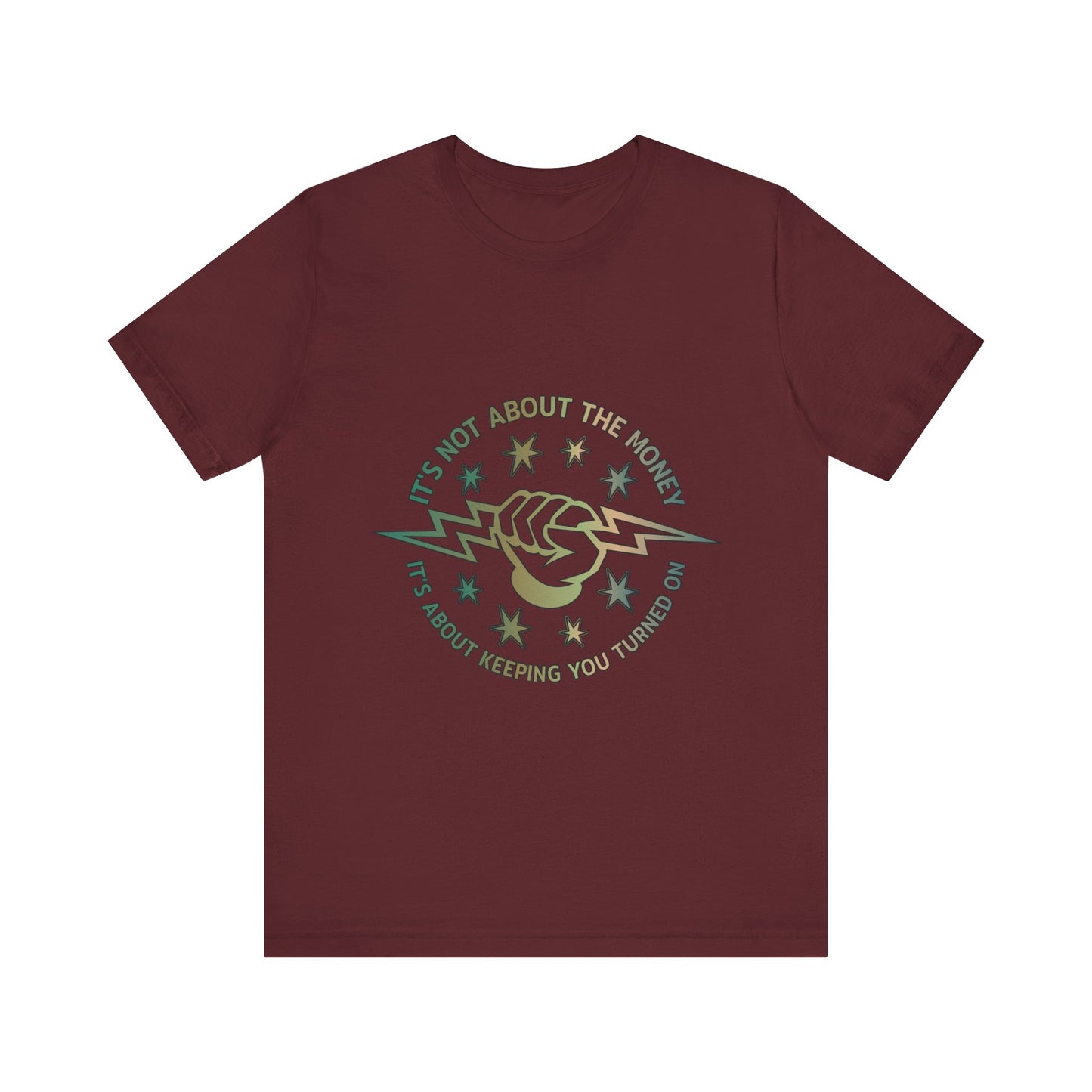Lineman T-shirt - Its Not About The Money-copper patina