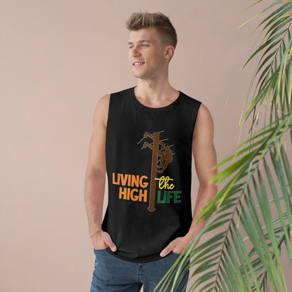 Lineman Tank - living the high life - color