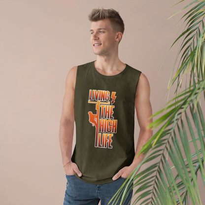 Lineman Tank - Living The High Life-sky 24
