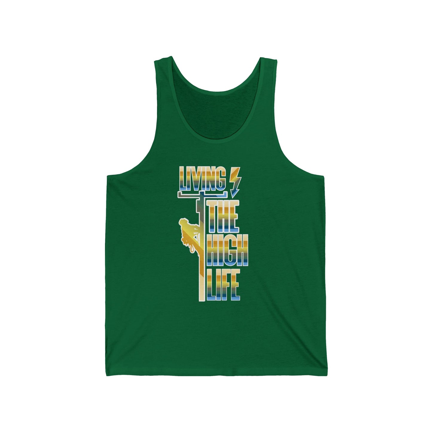Lineman T-shirt - Living The High Life-colored chrome