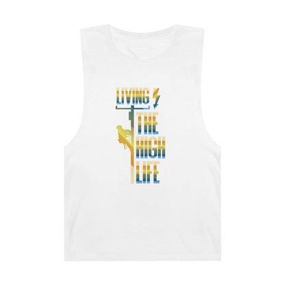 Lineman Tank - Living The High Life-colored chrome