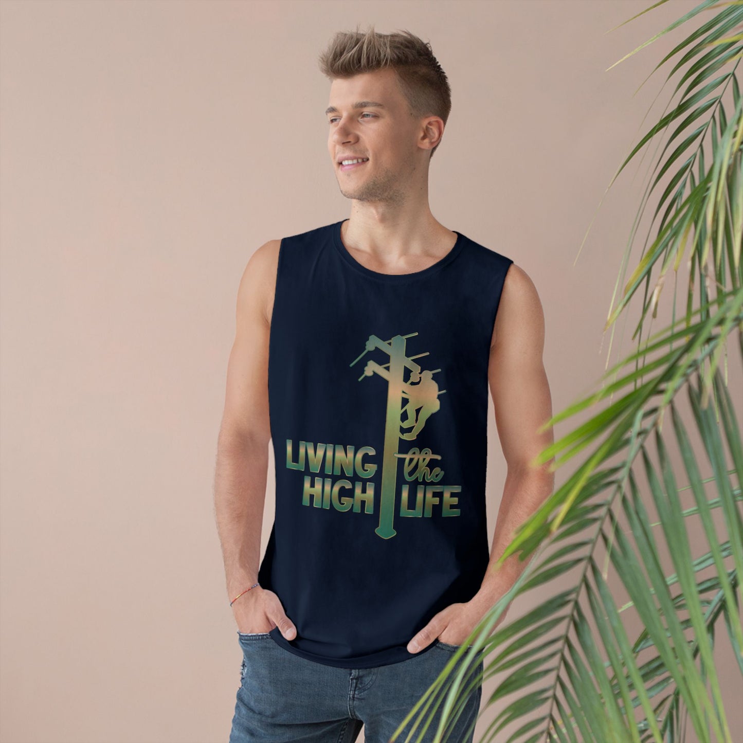 Lineman Tank - living the high life - copper patina