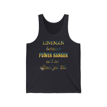 Lineman T-shirt - Power Ranger job title colored chrome