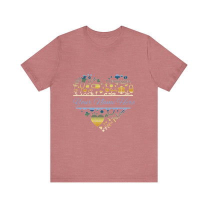 Monogram Heart colored chrome